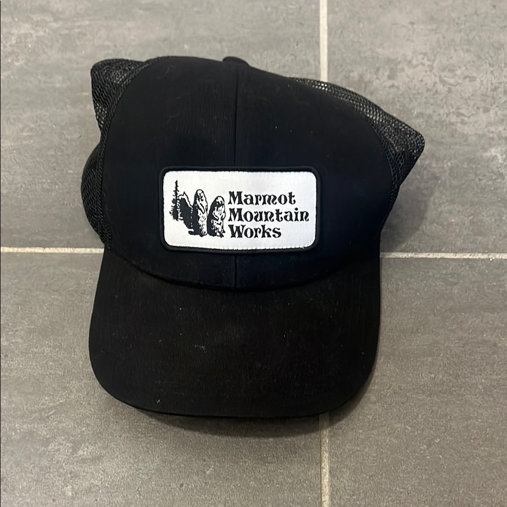 Marmot Mountain Works Black Trucker Hat